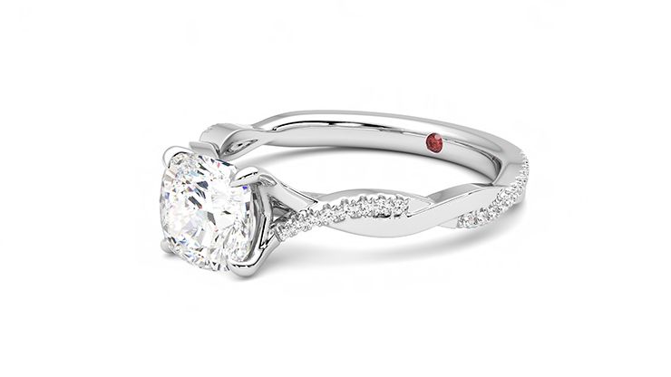 Taylor & Hart Cassia Cushion Engagement Ring 360 degree image 24