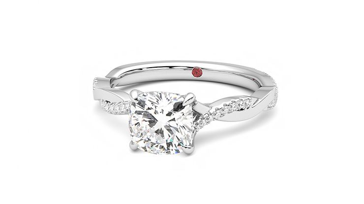 Taylor & Hart Cassia Cushion Engagement Ring 360 degree image 27
