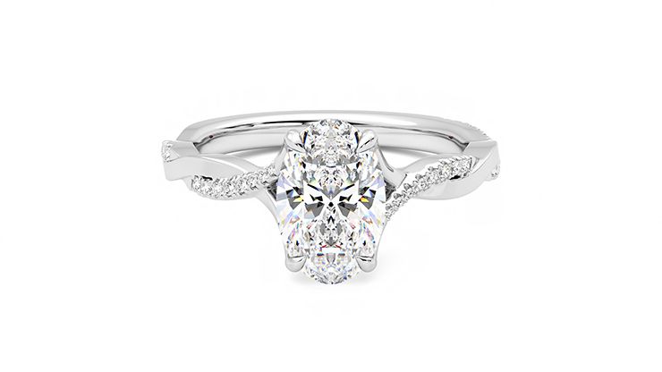 Taylor & Hart Cassia Oval Engagement Ring 360 degree image 0