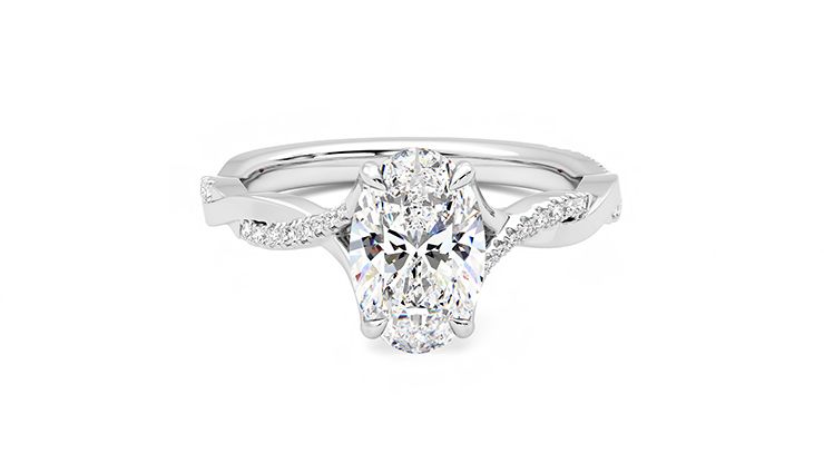 Taylor & Hart Cassia Oval Engagement Ring 360 degree image 1