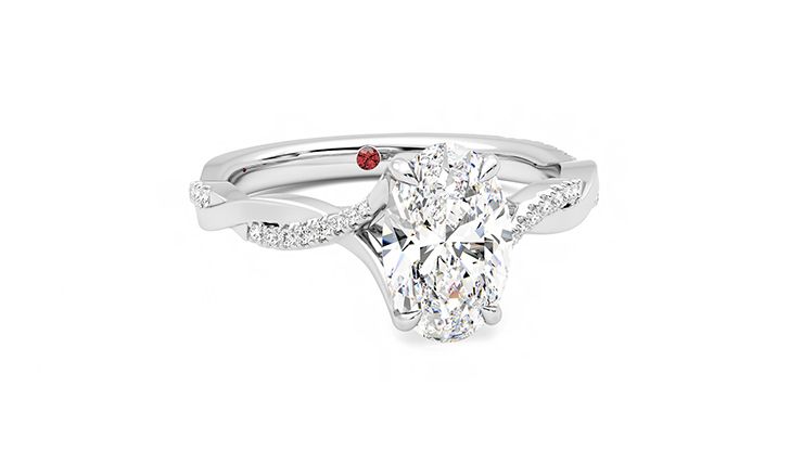 Taylor & Hart Cassia Oval Engagement Ring 360 degree image 3