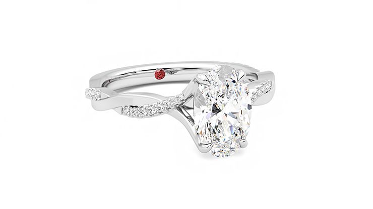 Taylor & Hart Cassia Oval Engagement Ring 360 degree image 4