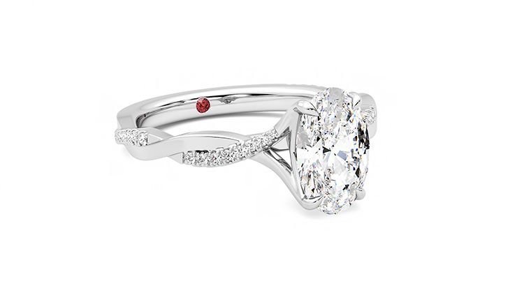 Taylor & Hart Cassia Oval Engagement Ring 360 degree image 5