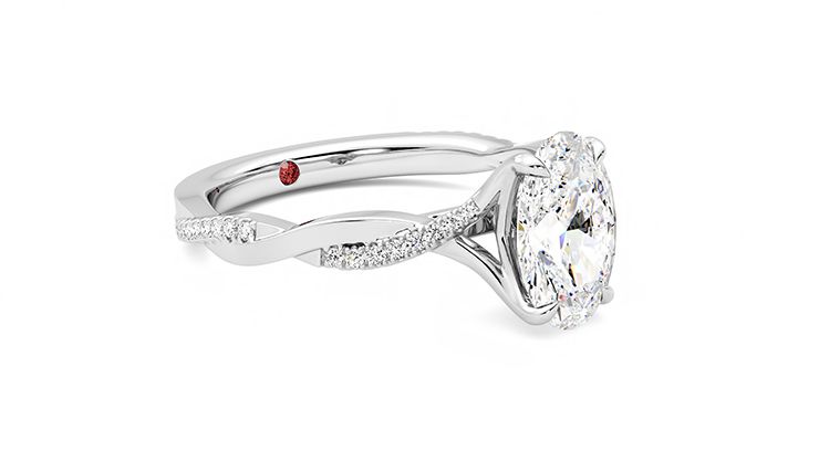 Taylor & Hart Cassia Oval Engagement Ring 360 degree image 6