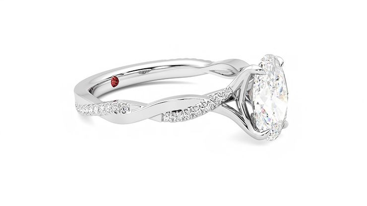 Taylor & Hart Cassia Oval Engagement Ring 360 degree image 7