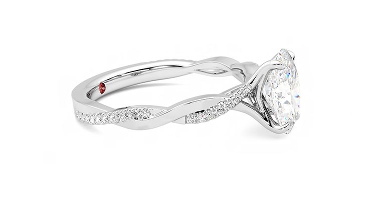 Taylor & Hart Cassia Oval Engagement Ring 360 degree image 8