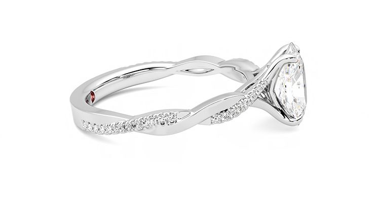 Taylor & Hart Cassia Oval Engagement Ring 360 degree image 9