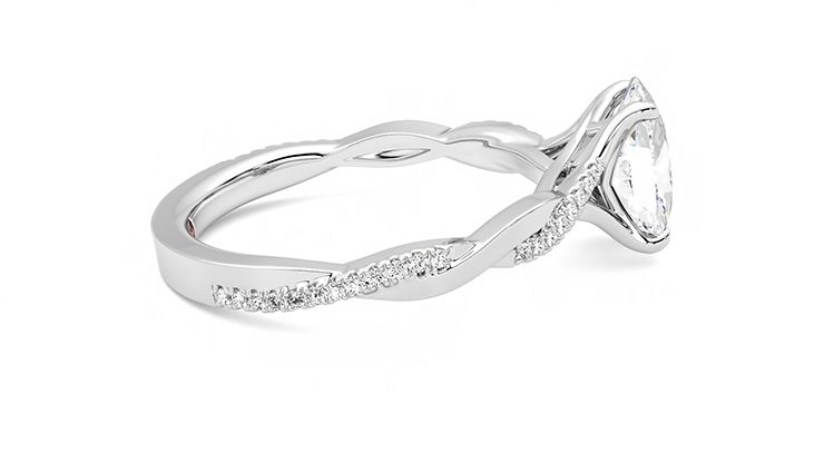 Taylor & Hart Cassia Oval Engagement Ring 360 degree image 10