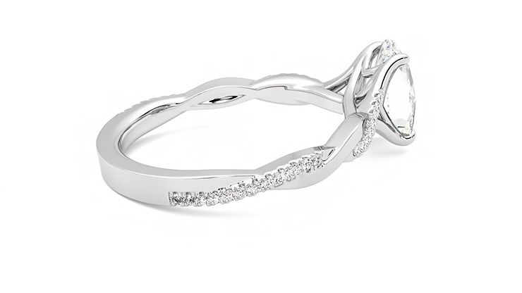 Taylor & Hart Cassia Oval Engagement Ring 360 degree image 11