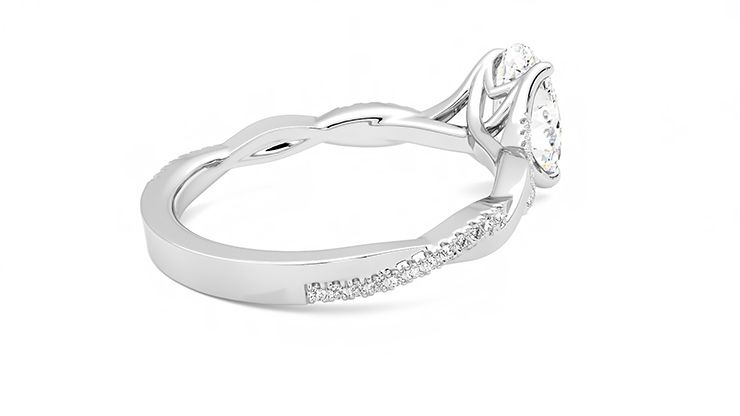Taylor & Hart Cassia Oval Engagement Ring 360 degree image 12