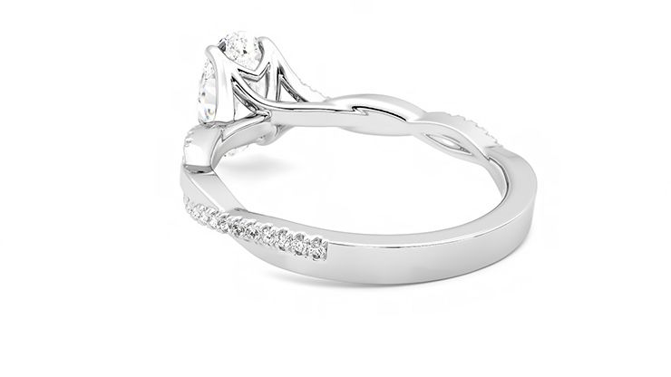 Taylor & Hart Cassia Oval Engagement Ring 360 degree image 17
