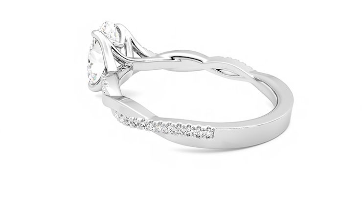 Taylor & Hart Cassia Oval Engagement Ring 360 degree image 18