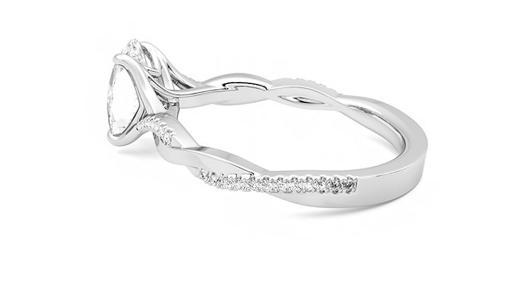 Taylor & Hart Cassia Oval Engagement Ring 360 degree image 19
