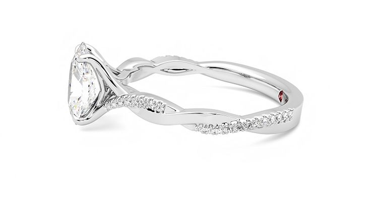 Taylor & Hart Cassia Oval Engagement Ring 360 degree image 21