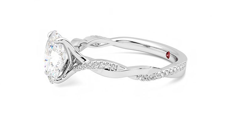 Taylor & Hart Cassia Oval Engagement Ring 360 degree image 22