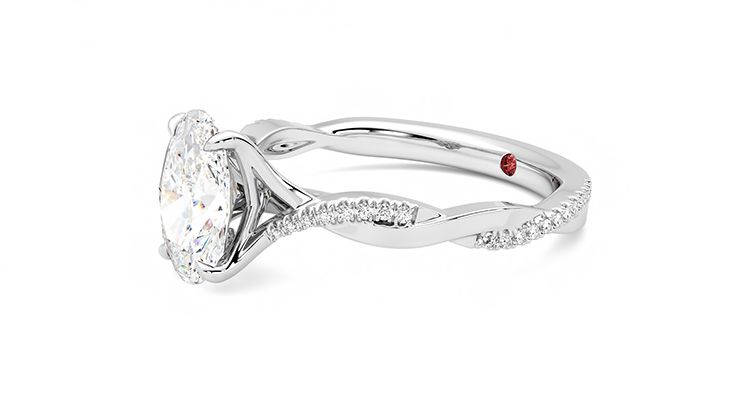 Taylor & Hart Cassia Oval Engagement Ring 360 degree image 23