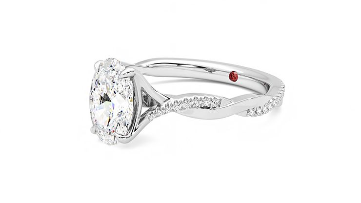 Taylor & Hart Cassia Oval Engagement Ring 360 degree image 24