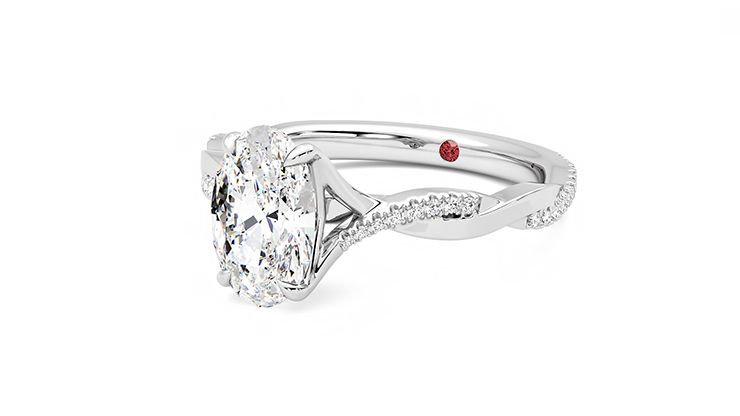 Taylor & Hart Cassia Oval Engagement Ring 360 degree image 25