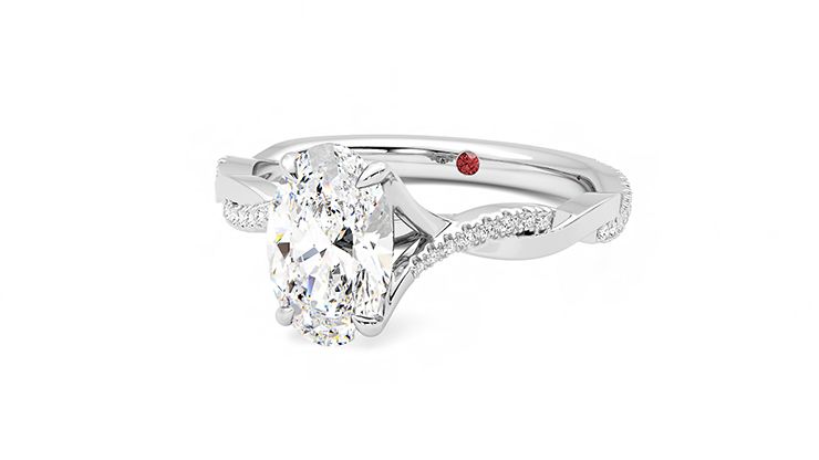 Taylor & Hart Cassia Oval Engagement Ring 360 degree image 26