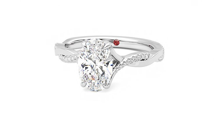 Taylor & Hart Cassia Oval Engagement Ring 360 degree image 27