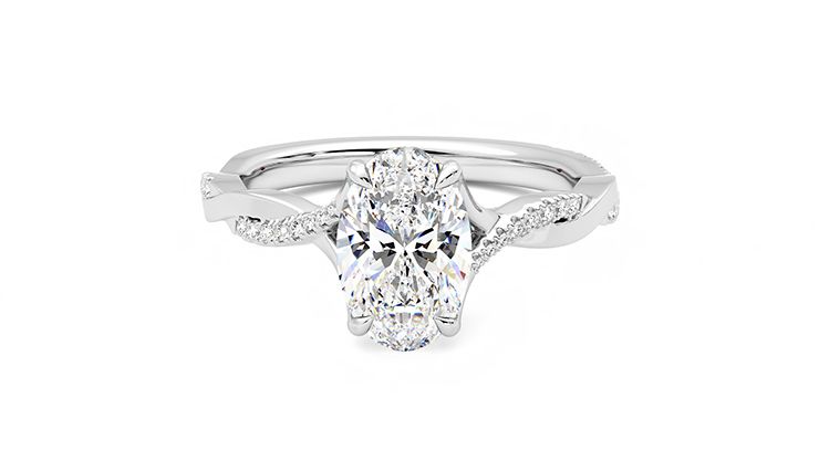 Taylor & Hart Cassia Oval Engagement Ring 360 degree image 29