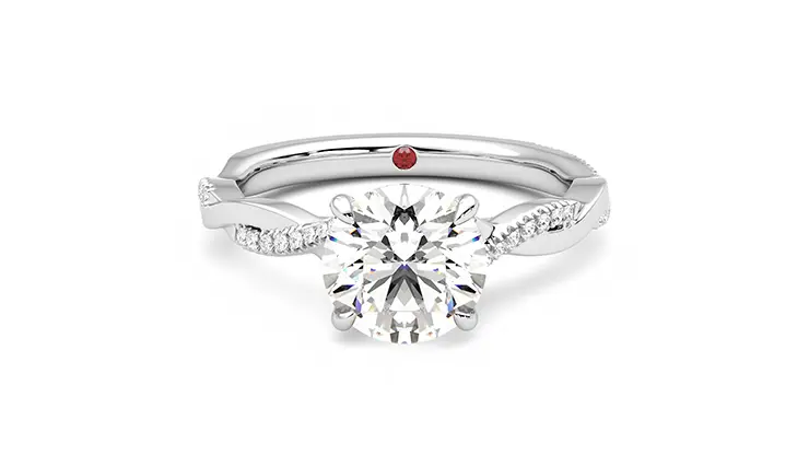 Taylor & Hart Cassia Round Engagement Ring 360 detail 01