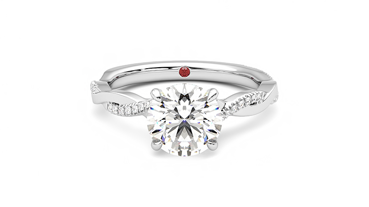 Taylor & Hart Cassia Round Engagement Ring 360 degree image 0