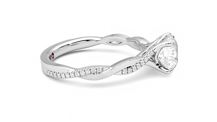 Taylor & Hart Cassia Round Engagement Ring 360 degree image 9