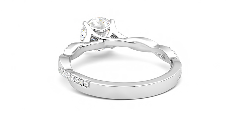 Taylor & Hart Cassia Round Engagement Ring 360 degree image 16