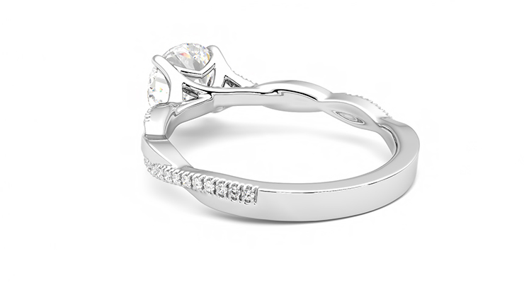Taylor & Hart Cassia Round Engagement Ring 360 degree image 17