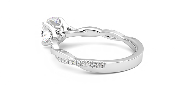 Taylor & Hart Cassia Round Engagement Ring 360 degree image 18