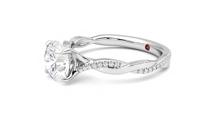 Taylor & Hart Cassia Round Engagement Ring 360 degree image 23