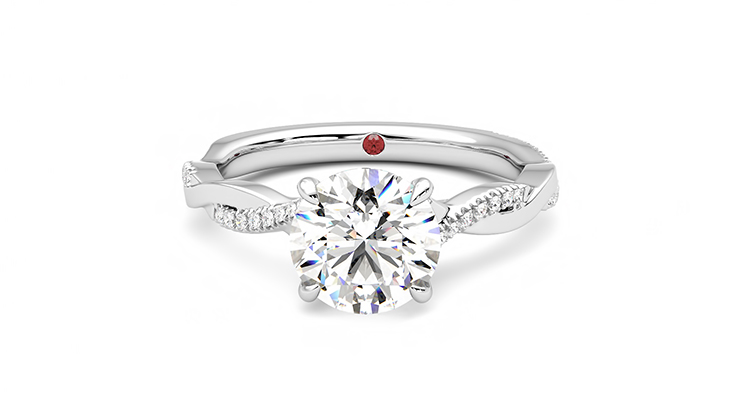 Taylor & Hart Cassia Round Engagement Ring 360 degree image 29