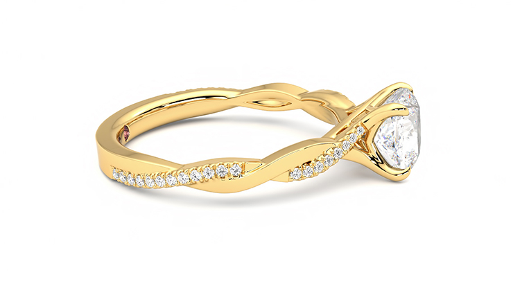 Taylor & Hart Cassia Cushion Engagement Ring 360 degree image 9