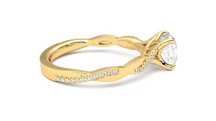 Taylor & Hart Cassia Cushion Engagement Ring 360 degree image 10