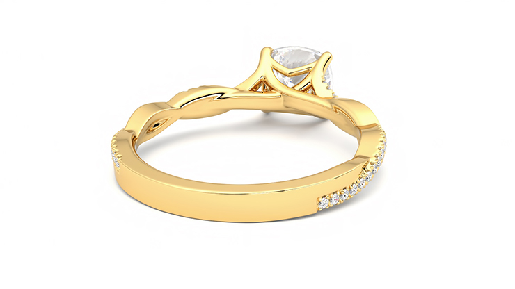 Taylor & Hart Cassia Cushion Engagement Ring 360 degree image 14