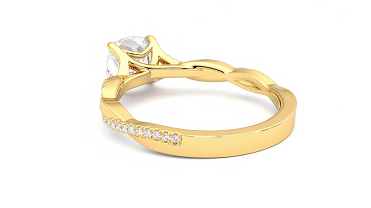 Taylor & Hart Cassia Cushion Engagement Ring 360 degree image 17