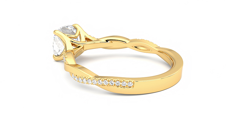 Taylor & Hart Cassia Cushion Engagement Ring 360 degree image 18