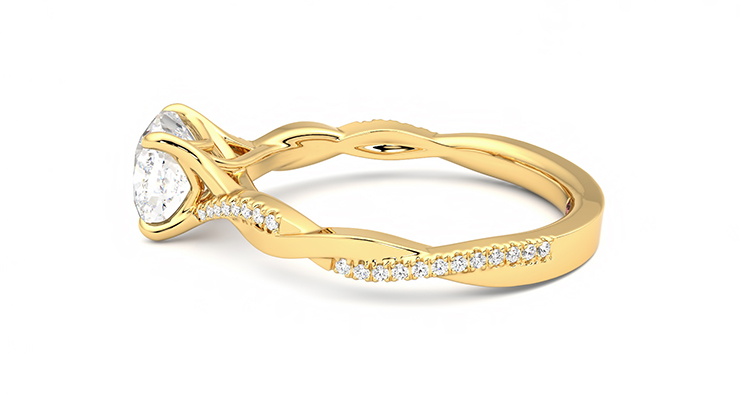 Taylor & Hart Cassia Cushion Engagement Ring 360 degree image 20