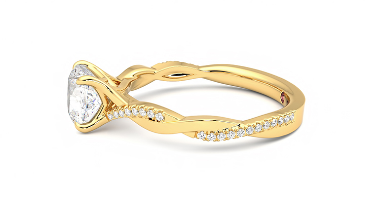 Taylor & Hart Cassia Cushion Engagement Ring 360 degree image 21