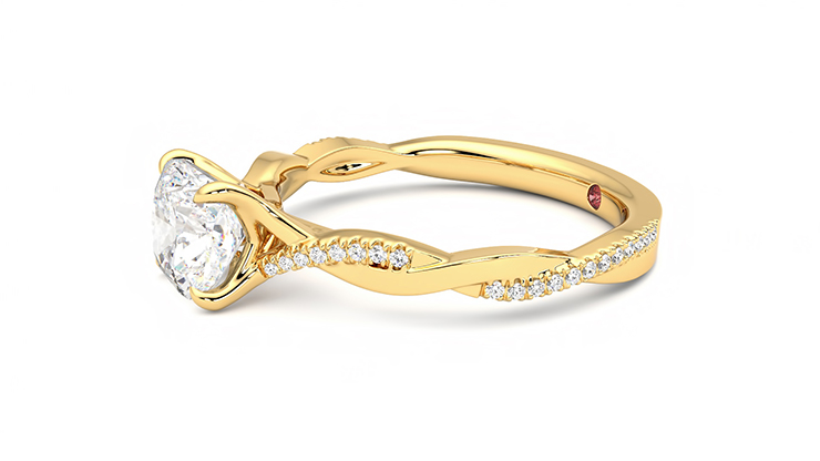 Taylor & Hart Cassia Cushion Engagement Ring 360 degree image 22