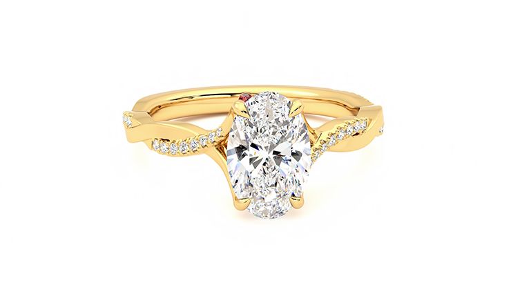 Taylor & Hart Cassia Oval Engagement Ring 360 degree image 2