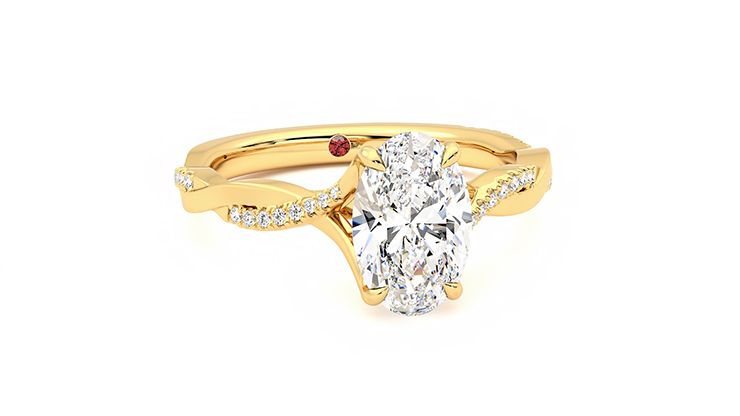 Taylor & Hart Cassia Oval Engagement Ring 360 degree image 3