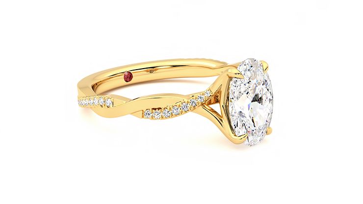 Taylor & Hart Cassia Oval Engagement Ring 360 degree image 6