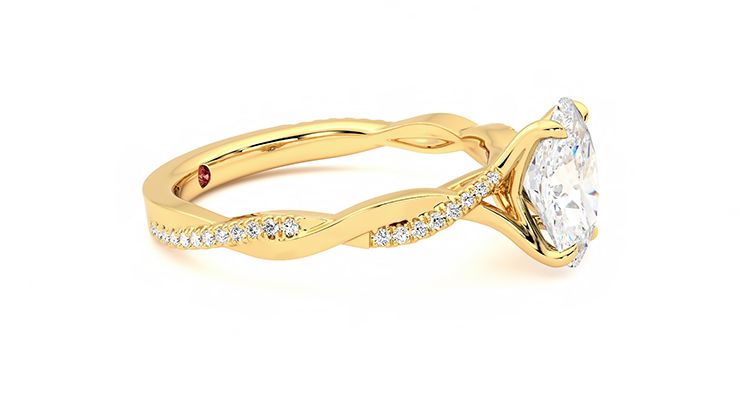Taylor & Hart Cassia Oval Engagement Ring 360 degree image 8
