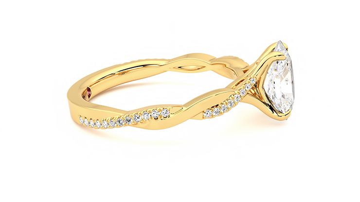 Taylor & Hart Cassia Oval Engagement Ring 360 degree image 9