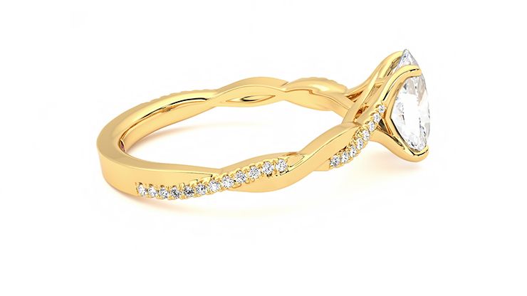 Taylor & Hart Cassia Oval Engagement Ring 360 degree image 10