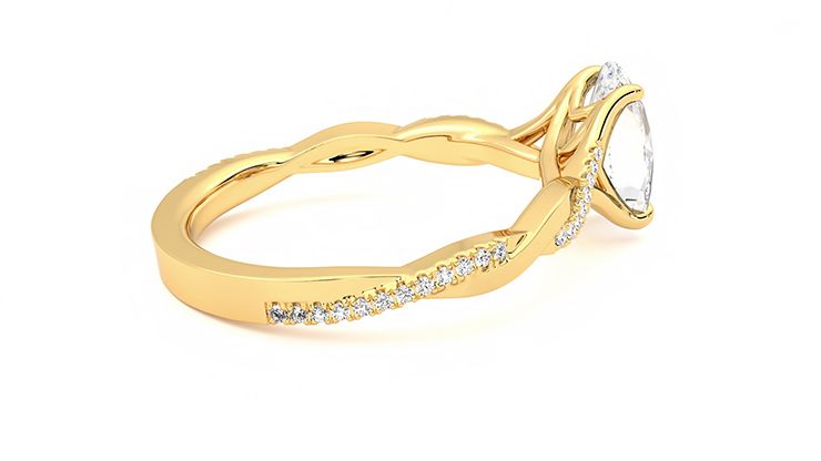 Taylor & Hart Cassia Oval Engagement Ring 360 degree image 11