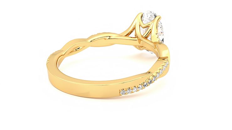 Taylor & Hart Cassia Oval Engagement Ring 360 degree image 13