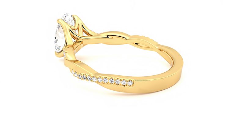Taylor & Hart Cassia Oval Engagement Ring 360 degree image 18